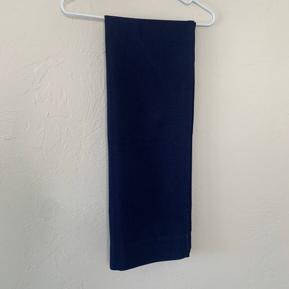 Dark Blue Linen Look Curtain Panel 40" x 56" - Picture 1 of 3